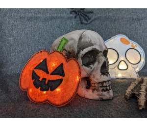 Stickdatei ITH - Halloween Laterne Kürbis inkl. Süßigkeitenverstecker